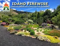 Cover of the Idaho Firewise trifold on landscape design and plants for fire resistance.